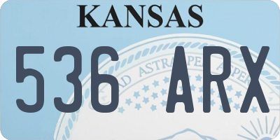 KS license plate 536ARX