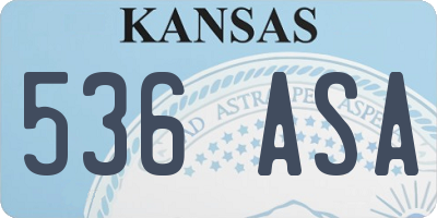 KS license plate 536ASA