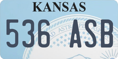 KS license plate 536ASB
