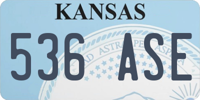 KS license plate 536ASE