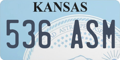 KS license plate 536ASM