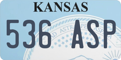KS license plate 536ASP