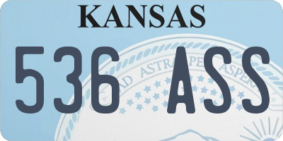 KS license plate 536ASS
