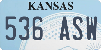 KS license plate 536ASW