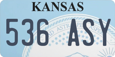 KS license plate 536ASY