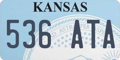 KS license plate 536ATA