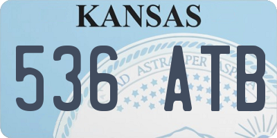 KS license plate 536ATB