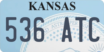 KS license plate 536ATC