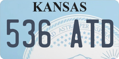 KS license plate 536ATD