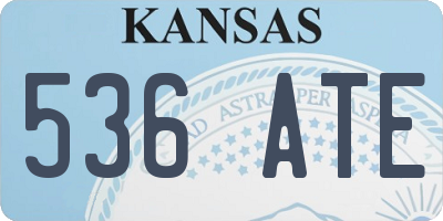 KS license plate 536ATE