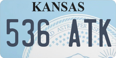 KS license plate 536ATK