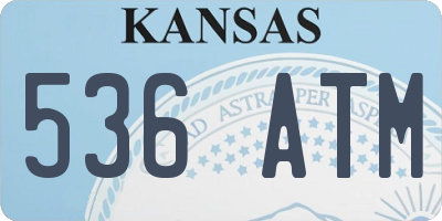 KS license plate 536ATM