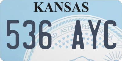 KS license plate 536AYC