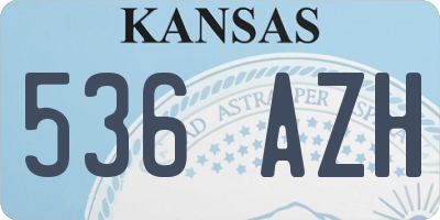 KS license plate 536AZH