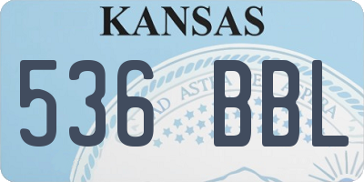 KS license plate 536BBL