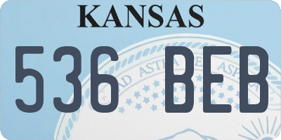 KS license plate 536BEB