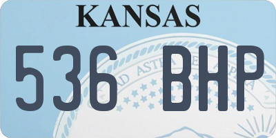 KS license plate 536BHP