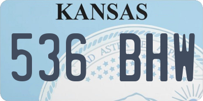 KS license plate 536BHW