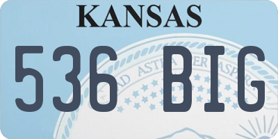 KS license plate 536BIG
