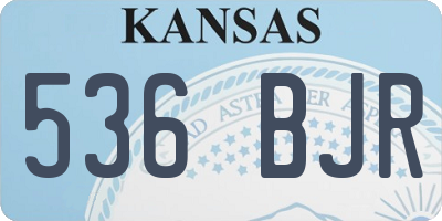 KS license plate 536BJR