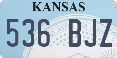 KS license plate 536BJZ