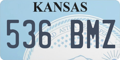 KS license plate 536BMZ