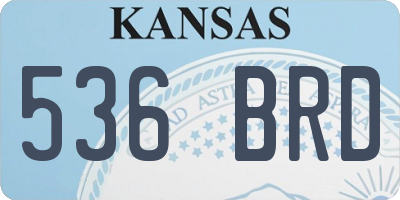 KS license plate 536BRD