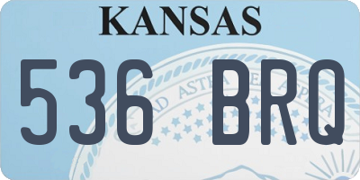 KS license plate 536BRQ