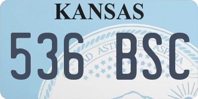 KS license plate 536BSC