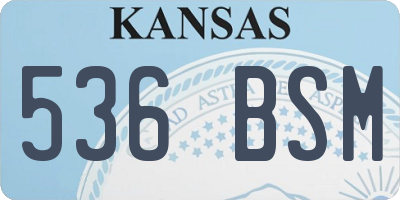 KS license plate 536BSM