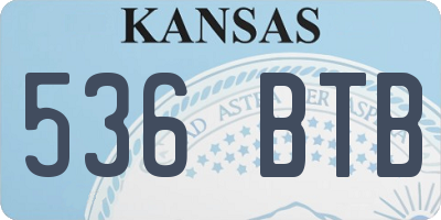 KS license plate 536BTB