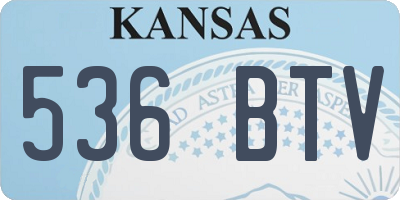 KS license plate 536BTV