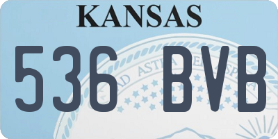 KS license plate 536BVB