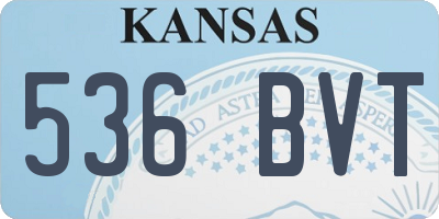 KS license plate 536BVT