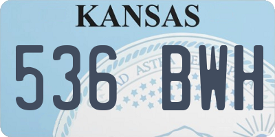 KS license plate 536BWH