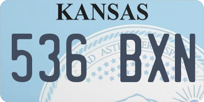 KS license plate 536BXN