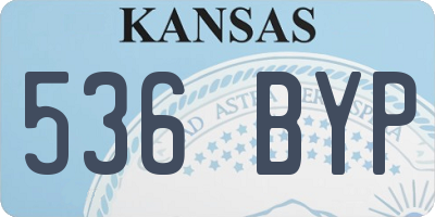 KS license plate 536BYP