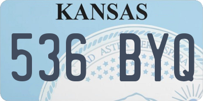 KS license plate 536BYQ