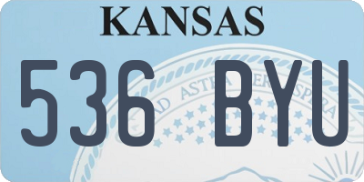 KS license plate 536BYU