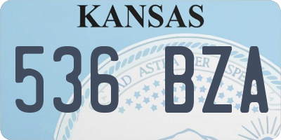 KS license plate 536BZA
