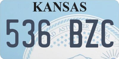 KS license plate 536BZC