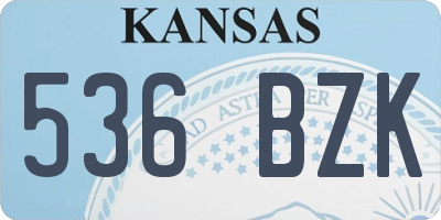 KS license plate 536BZK
