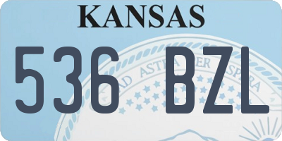KS license plate 536BZL