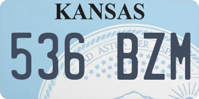 KS license plate 536BZM