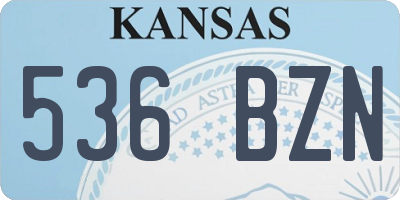 KS license plate 536BZN