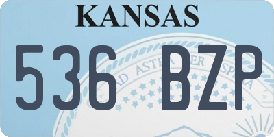 KS license plate 536BZP