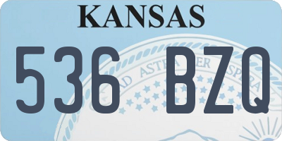 KS license plate 536BZQ