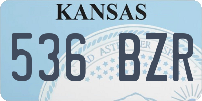 KS license plate 536BZR