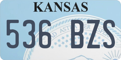 KS license plate 536BZS