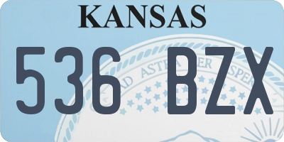 KS license plate 536BZX
